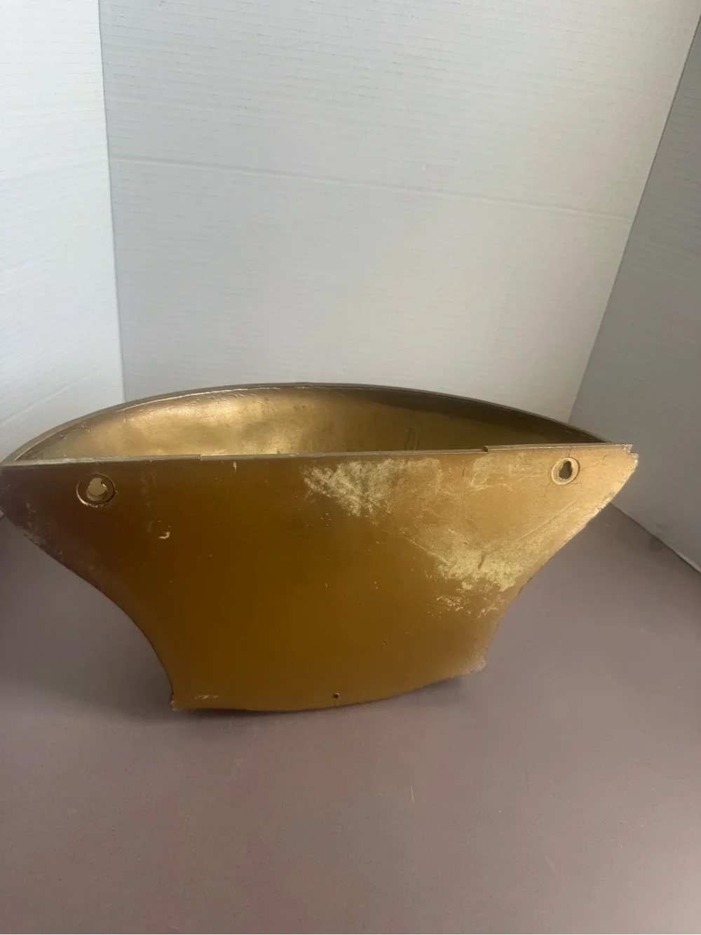 Vintage 1965 Syroco Gold Wall Planter/ Wall Pocket